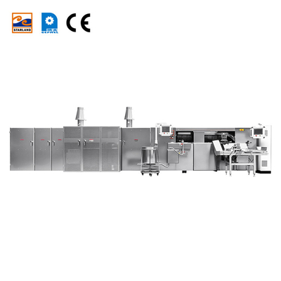PLC制御卵巻き生産ライン 1.5KW 自動ウェッフルロール 焼肉機