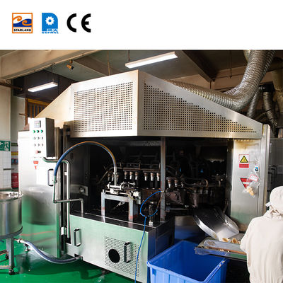 ステンレス鋼テクスチャデザインワッフルコーンマシン自動ワッフルコーンメーカー