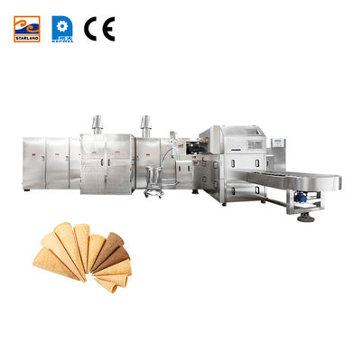 PLC Commercial Ice Cream Cone Production Line With Stainless Steel Material