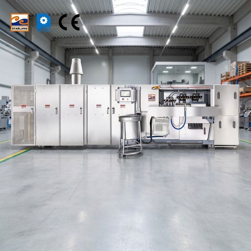正確な温度とタイミング制御による安定した連続生産プロセスを提供するウェーハコーン生産ライン